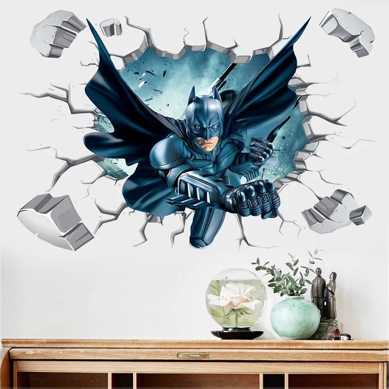 Мультфильм фильма мстители стены стикеры для детей номеров home decor 3d эффект