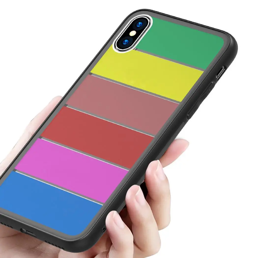 Rainbow Pattern TPU Tempered Glass Phone Easy to install and take off. Protective Case Back Cover For iPhone | Мобильные телефоны и