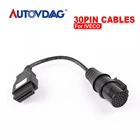 Адаптер OBD для IVECO, переходник с 30 на 16 контактов, для женского грузовика, OBD2, для кабеля OBDii, коннектор IVECO, от 30 контактов до 16 контактов, стандартный, бесплатная доставка