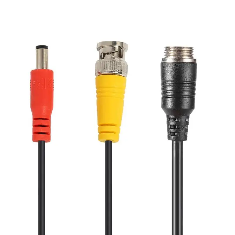 4Pin 2 в 1 авиационная головка к BNC + DC Мужской Видео разъем кабель адаптера AV