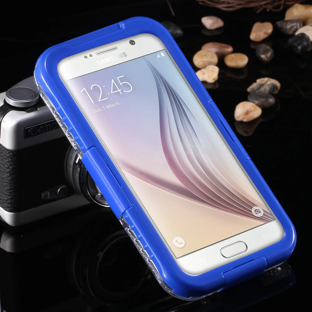 KISSCASE Waterproof Underwater Mobile Phone Cases For Samsung Galaxy S6 S7 Edge Diving Swimming Cover 5.1inch Coque Dry Pouch |