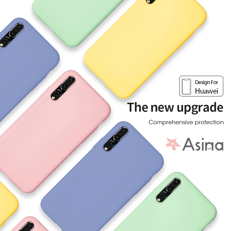 Силиконовый чехол для Huawei P20 Оригинальный жидкий силиконовый мягкий Простой