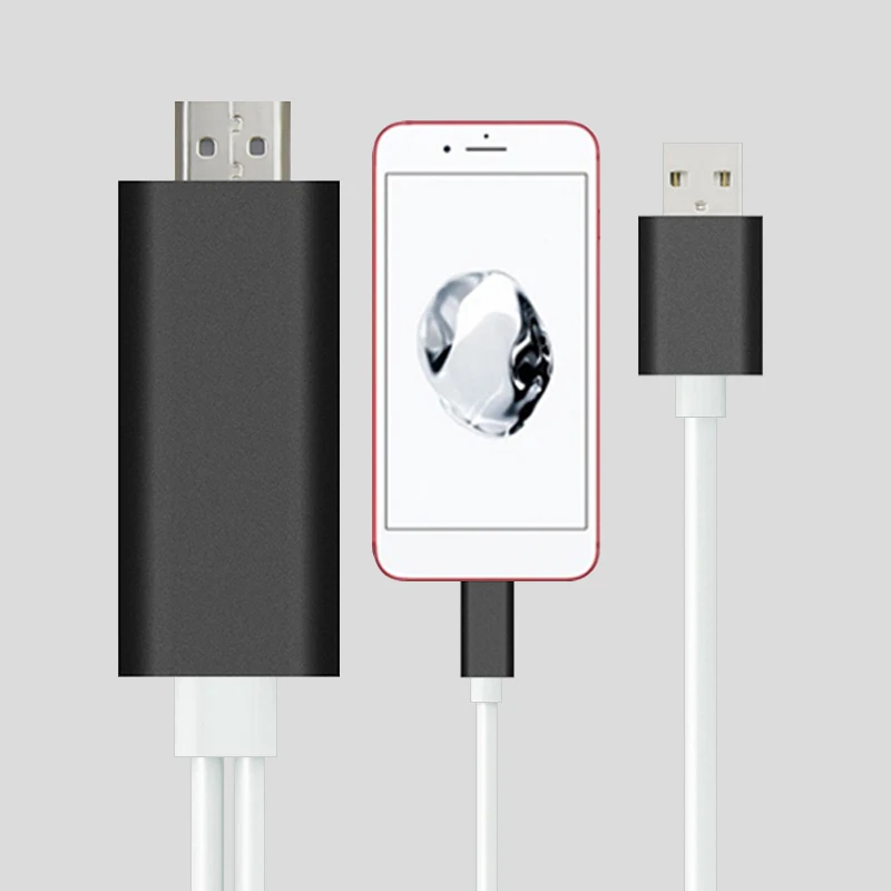 HDMI кабель для iPhone 6 S 7 8 Plus X iPad iOS 10 11 12 USB в HDMI конвертер HDTV Цифровой AV адаптер для Lightning-HDMI кабель