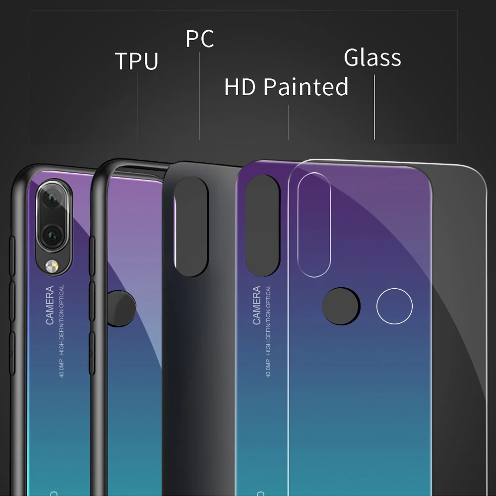 Чехол для P20 pro lite чехол huawei p20 p20lite p20pro p 20 чехол-бампер из закаленного стекла |