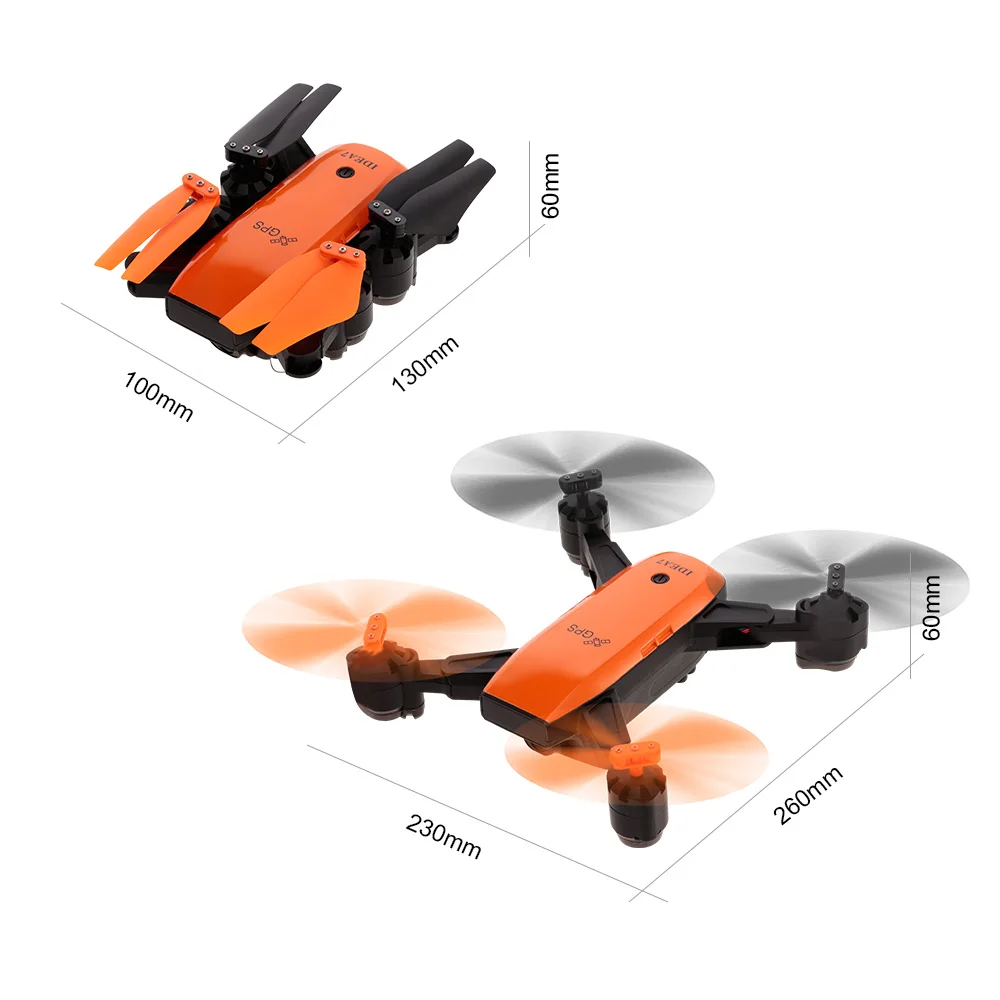 Профессиональный Дрон IDEA7 FPV GPS с 720P Wi Fi широкоугольной камерой складной RC Quadcopter