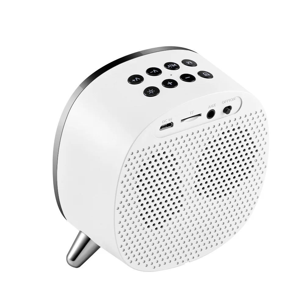Bluetooth динамик с зеркальной поверхностью Altavoz светодиодный Будильник AUX TF