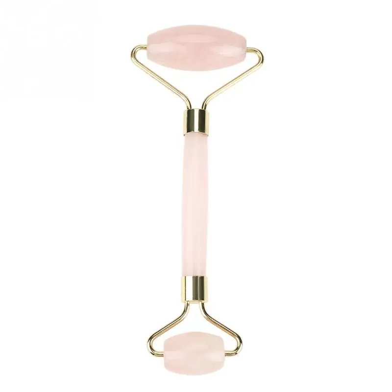Новинка розовый КВАРЦЕВЫЙ роликовый массажер для лица подъемный инструмент