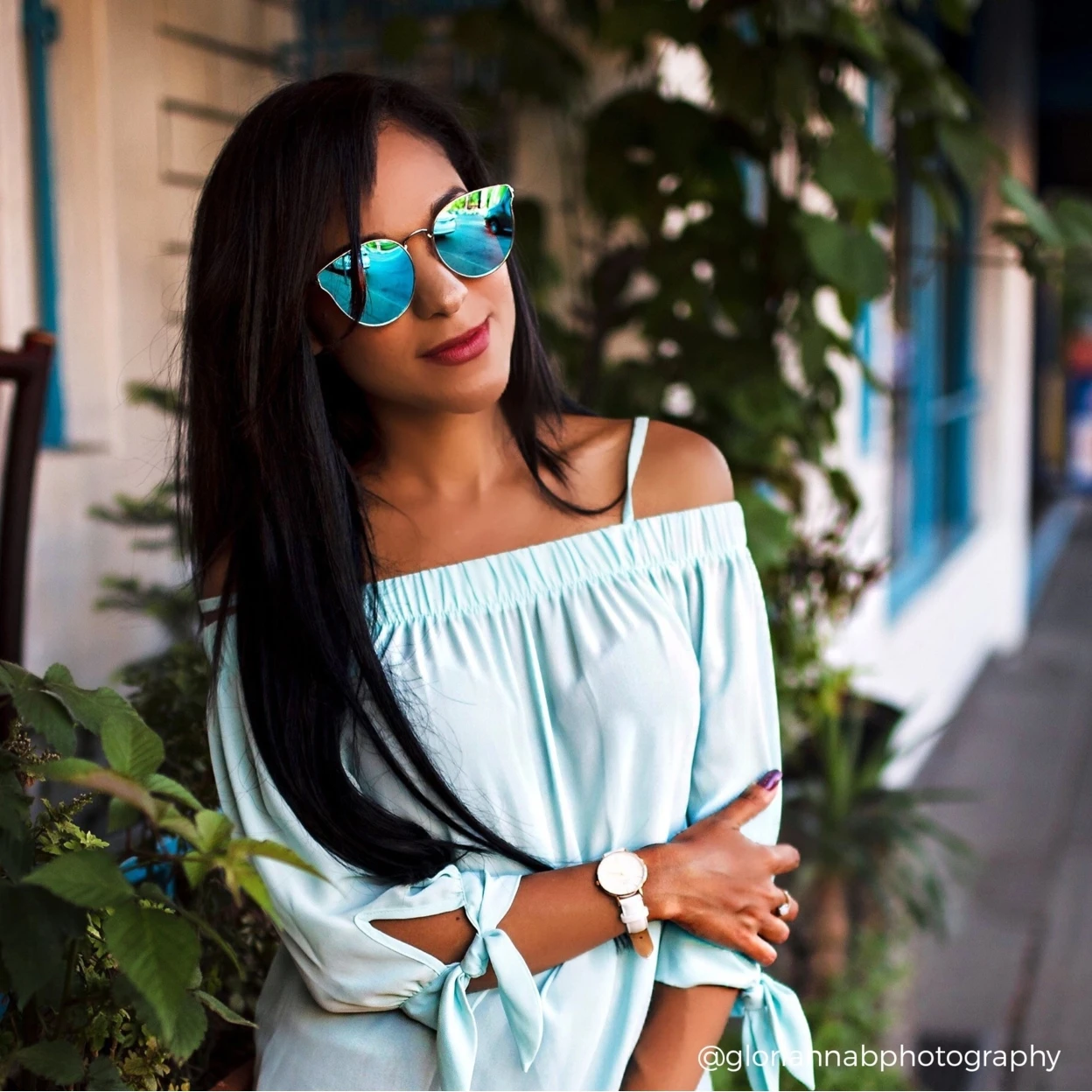 Премиум металлический кошачий глаз Sunglasse с тонкие руки и круглый цветное зеркало