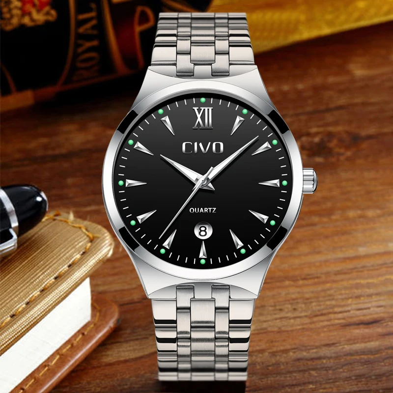 

CIVO Fashion Casual Quartz Watches Stainless Steel Women Watch Waterproof Clock Zegarek Damski Montre Femme Relogio Feminino