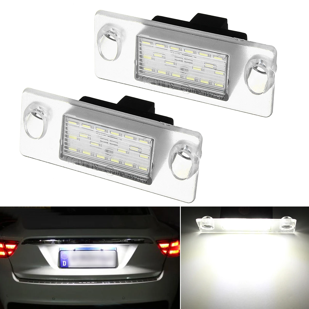 2X 12 В 3528 SMD автомобильный 18 светодиодный номерной знак лампа с E-маркировкой для Audi