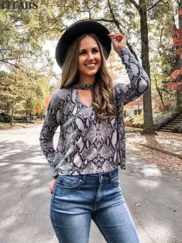 Women V Neck Casual Lace up Long Sleeve Leopard Pullover Tops Blouse Shirt |