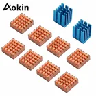 10 шт.компл. охлаждающий медный радиатор для Raspberry Pi, для радиаторов Vga Ram, Охлаждающий радиатор, алюминиевая прокладка, терморадиаторы