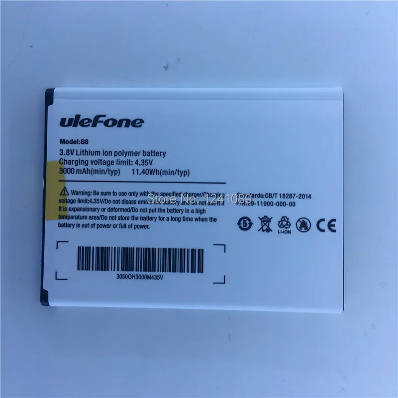Оригинальный аккумулятор Ulefone S8 pro 3000 мАч 5 3 дюйма MTK6737 мобильный телефон