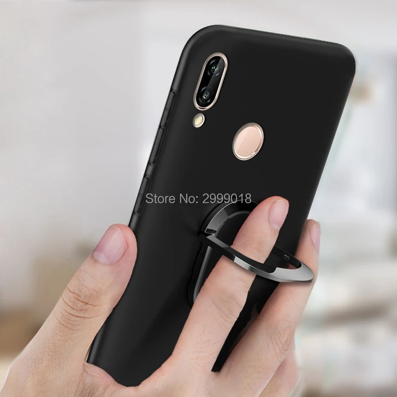 Мягкий чехол для UMIDIGI A5 Pro с магнитным магнитом автомобильный кольцом пальца