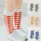 Гетры для маленьких девочек; милые мягкие Хлопковые гольфы в клетку; детская одежда; носки унисекс для малышей; Прямая поставка