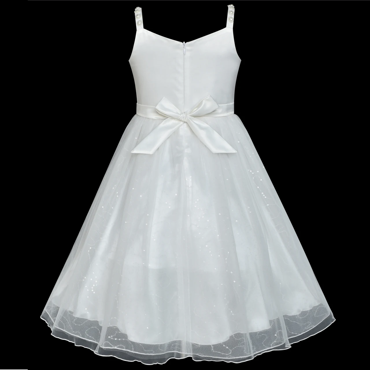 Sunny Fashion платья для девочек новогодние костюмы Цветок Девушка Платье От белого