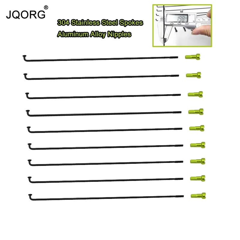 

Diameter 2.0 mm 14G Bike Spokes 304 Stainless Steel Material Spokes Match With Green Color Aluminum Alloy Nipples 37 Pcs A Lot