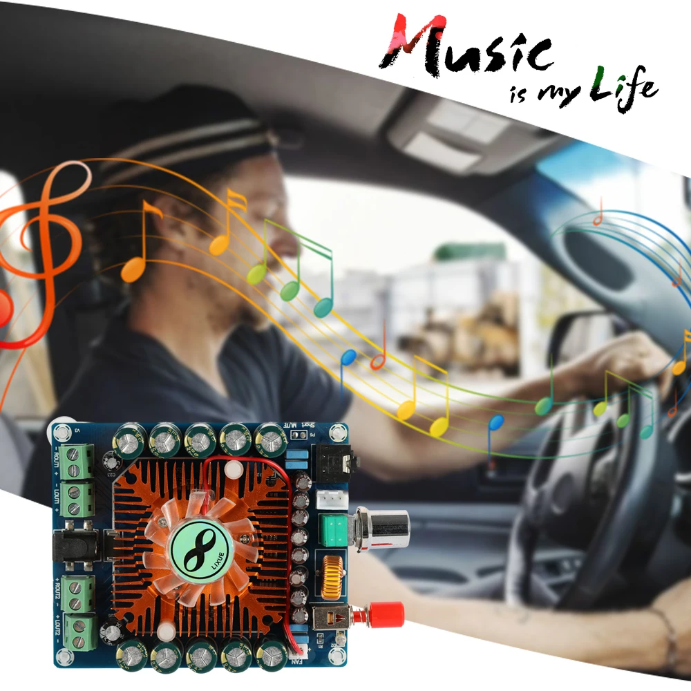Автомобильная стереосистема с усилителем 4 канала 50 Вт * Hi Fi IC системой охлаждения