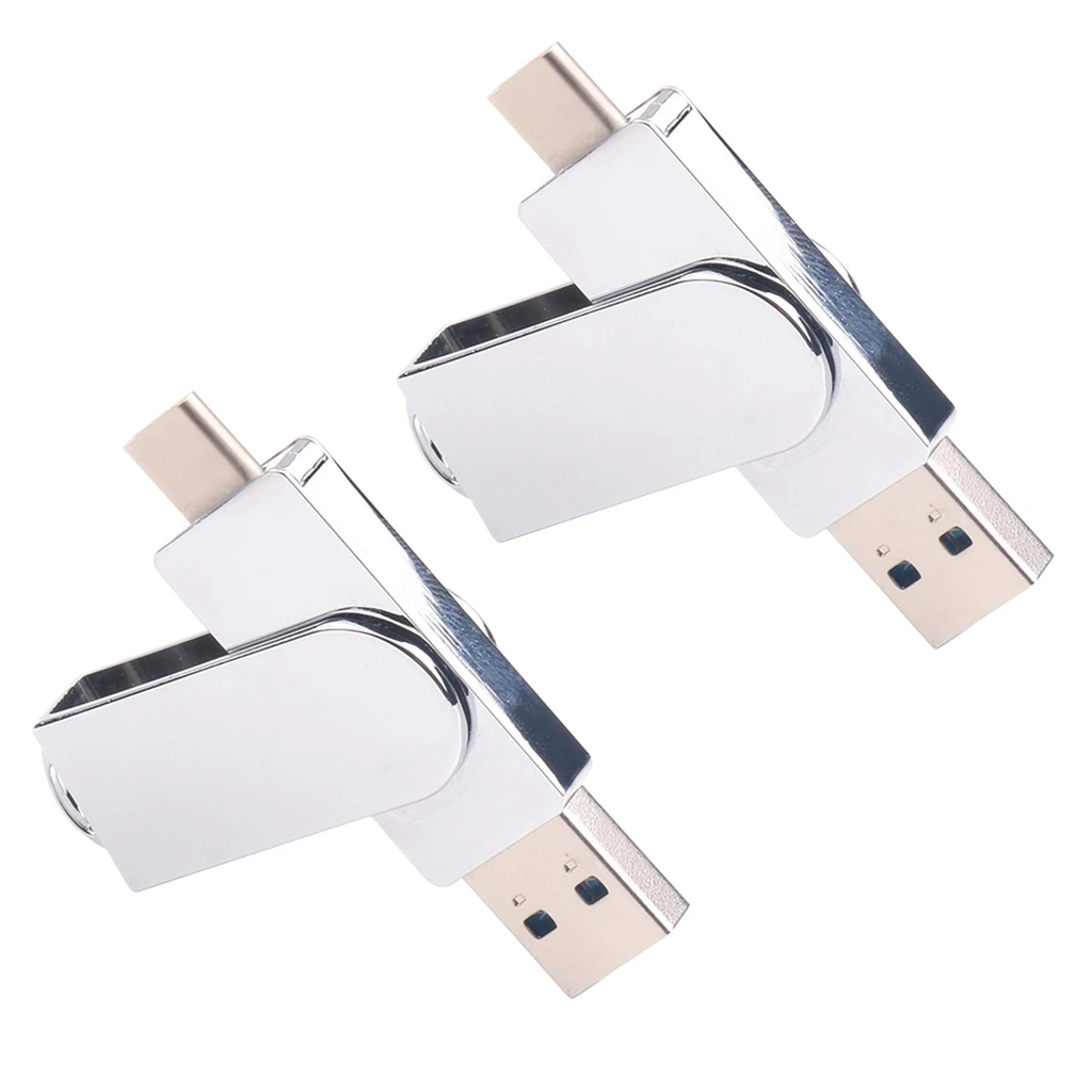 2x USB3.0 флеш накопитель двойной USB Type C U диск поворотный дизайн 16 Гб|USB-гаджеты| |