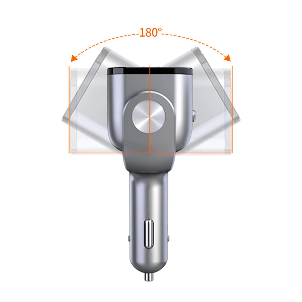 Автомобильное зарядное устройство с двумя USB разъемами QC3.0 + 2.4A разветвитель