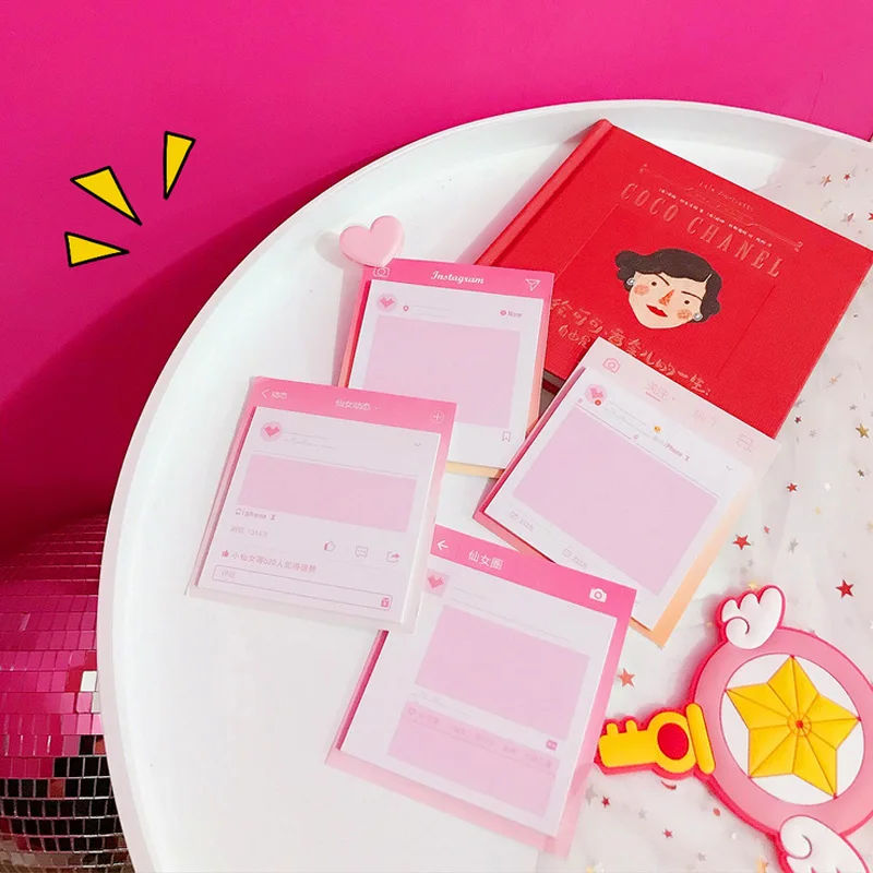 Ellen Брук 1 шт. милое розовое платье Блокнот планировщик клейкая бумага для заметок