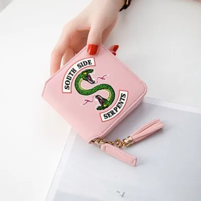 Женские кошельки с принтом и кисточками мини кошелек на молнии женские