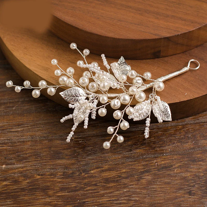 Корейский диадема невесты боковые аксессуары для волос красивые серебряные