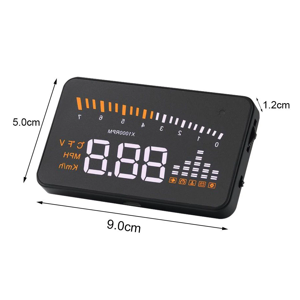 Автомобильный HUD Дисплей OBD2 II проектор Скорость ometer миль в час) или км/ч