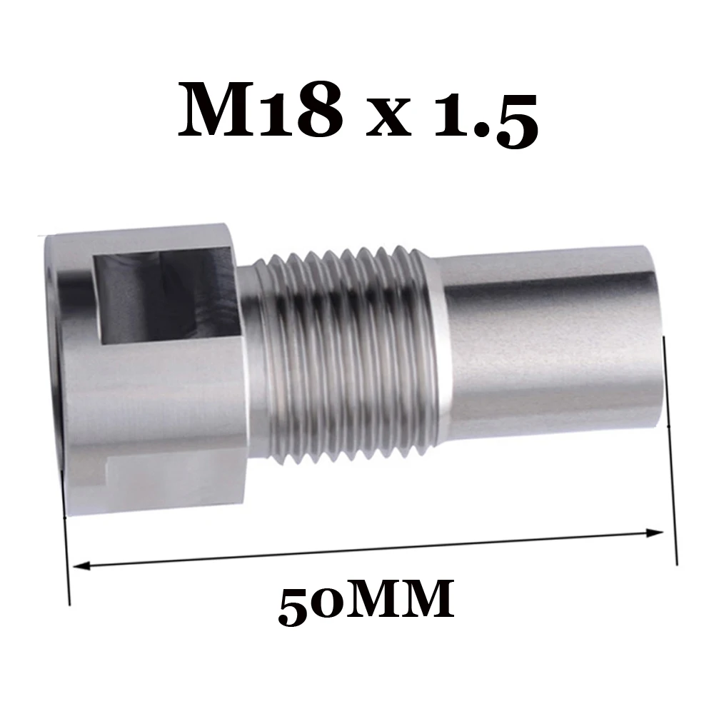 50mm Oxygen Sensor O2 Extension Extender Spacer for Checking engine lamp repair M18x1.5 sensor leak Silver | Автомобили и