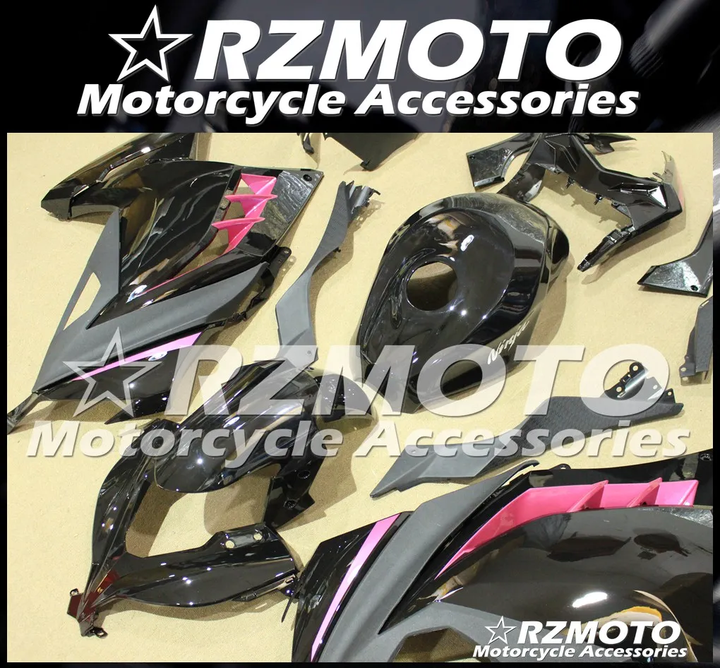 ABS обтекатель кузова комплект пригодный для Kawasaki Ninja300R 13 14 15 16 17 Ninja250R EX250 EX300 2013 2014