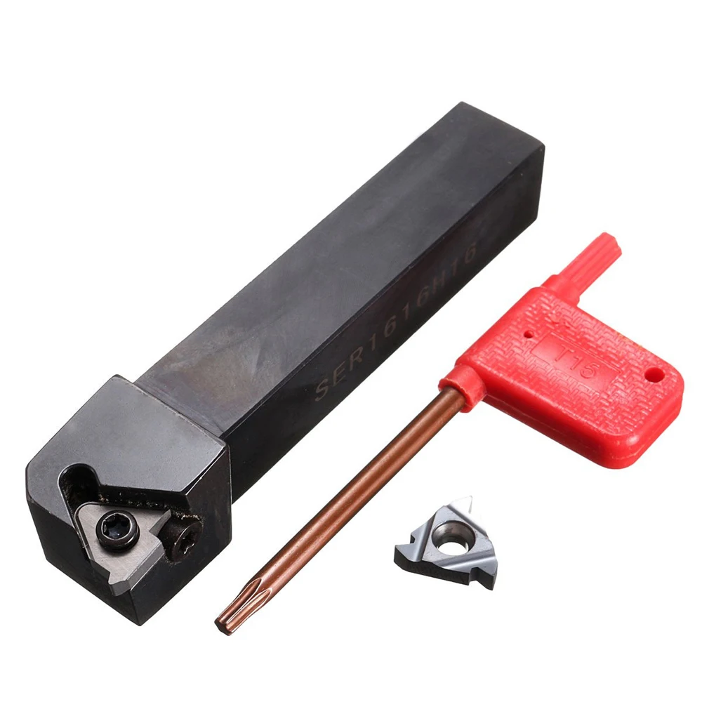 SER1616H16 Holder Lathe Turning Tool Threading + 16ER AG60 Blade Insert Wrench Tools Kit | Инструменты