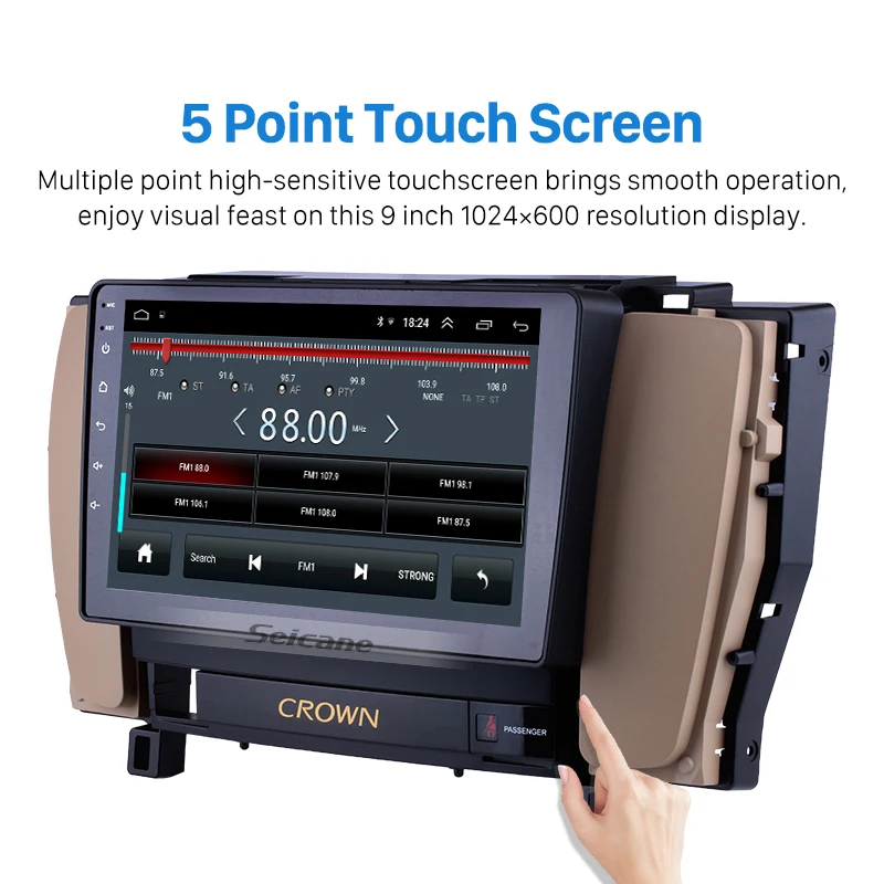 Автомагнитола Seicane мультимедийный проигрыватель на Android 9 дюймов GPS для Toyota old crown