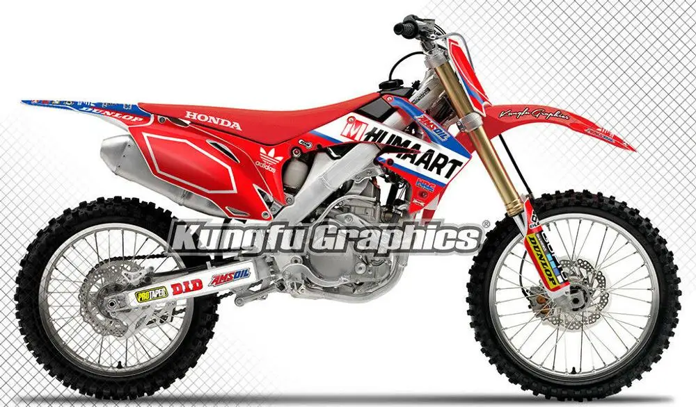 Виниловые наклейки KUNGFU GRAPHICS MX для мотокросса на заказ наклейка Honda CRF 250 R CRF250R 2010 2011