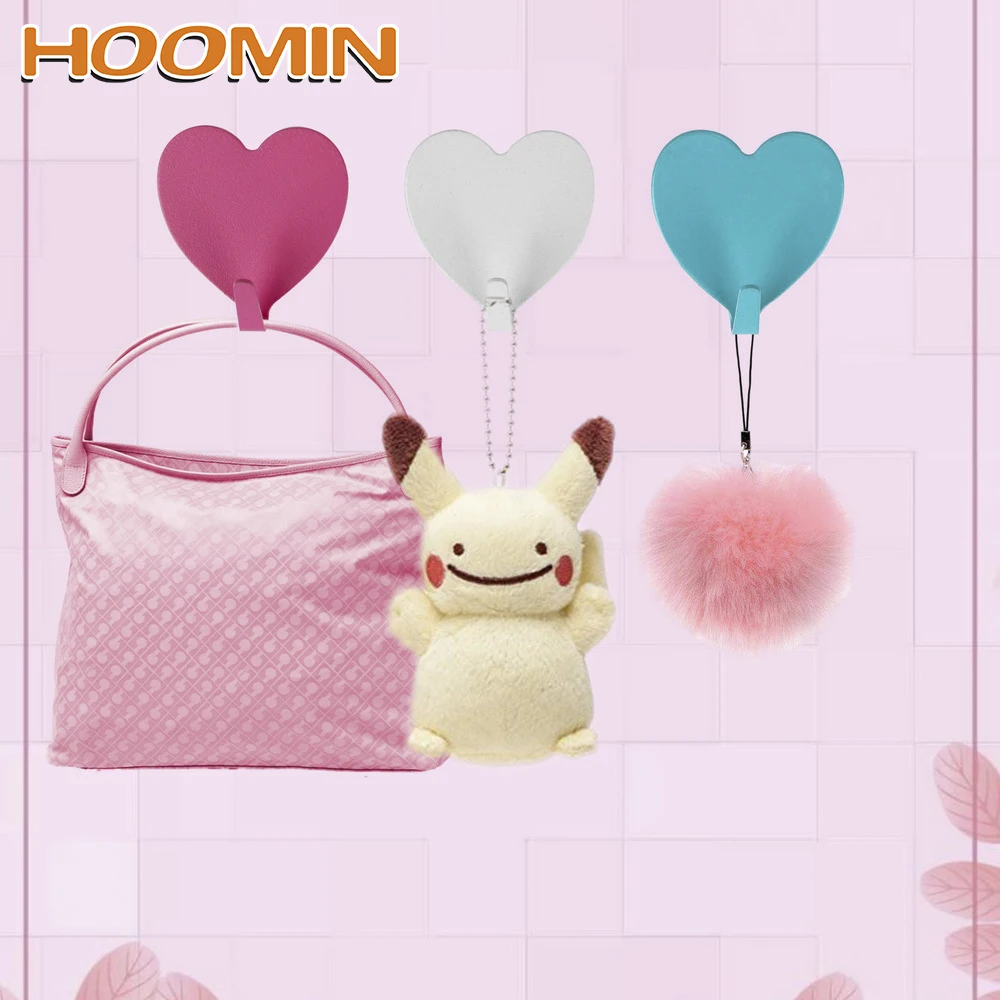 HOOMIN для ванной кухни туалета домашнего хранения дверные крючки в форме сердца
