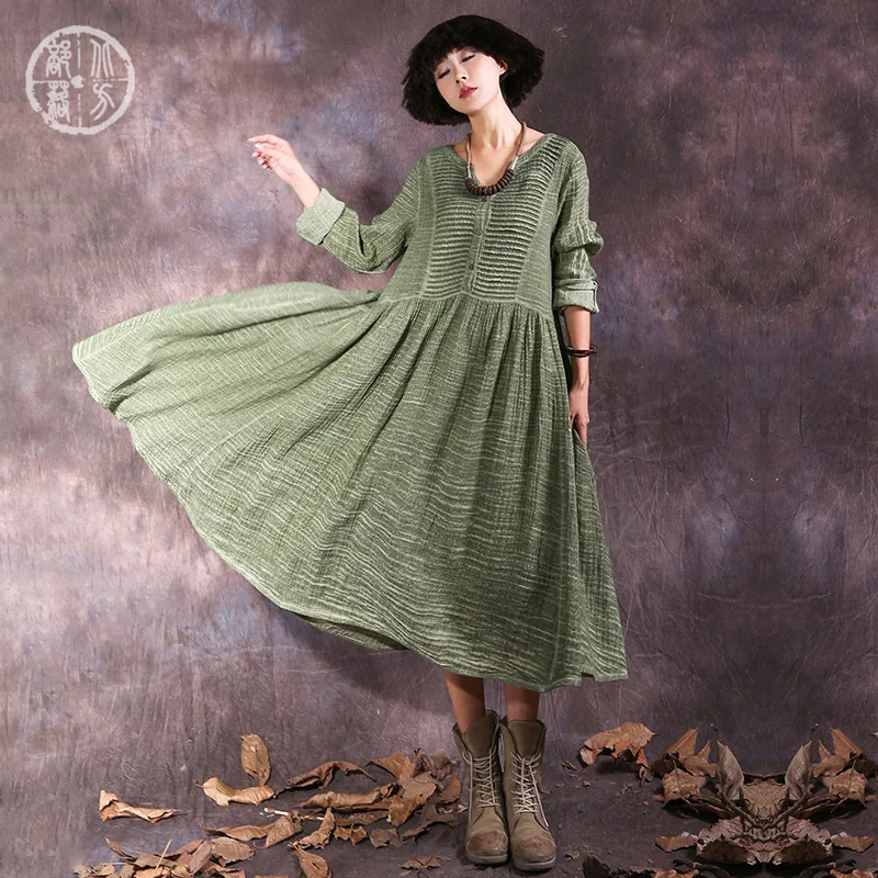 Buykud женское платье большого размера хлопок белье Vestido 2019 весенние женские