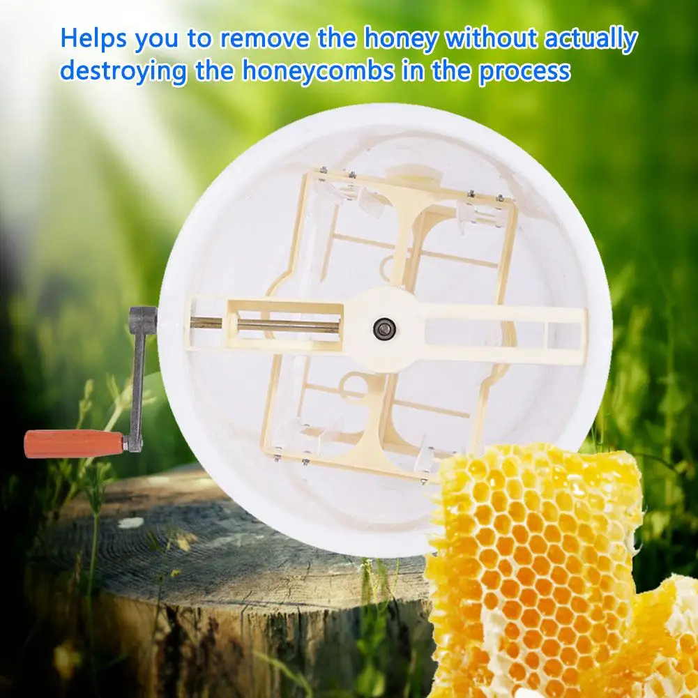 Ручной экстрактор пчелиного меда 2 рама пластиковый Кривошип сотовая центрифуга
