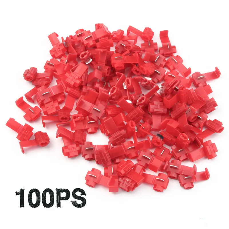 50 шт. замок провода электрического кабеля Разъем красные изолированные быстрый