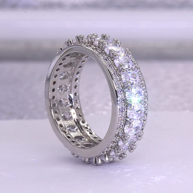 Женское кольцо с бриллиантом 14k серебряное кубическим цирконием S925 пробы