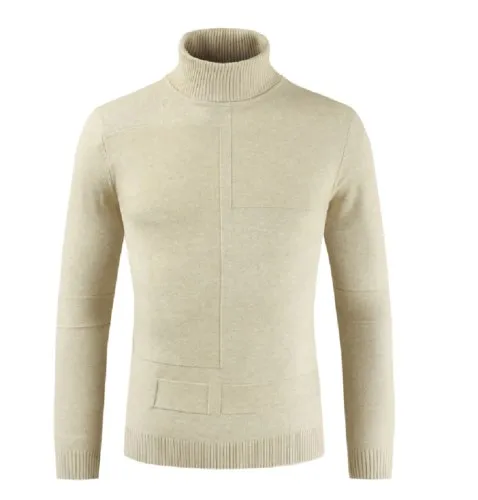 Winter Warm Sweater Men's Thermal High Collar Turtle Neck Slim Long Sleeve Stretch Shirts | Мужская одежда