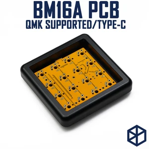 bm16a 16 bm16 keys custom mechanical keyboard pcb plate programmed numpad layouts qmk firmware with rgb bottom underglow alps mx free global shipping