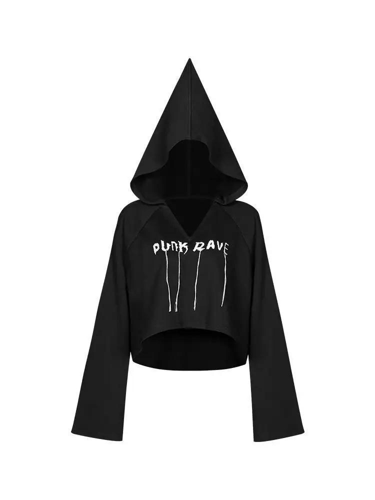 Панк Rave женские Goth кофты ведьмы с рукавами фонариками PT322WY|Женские толстовки и