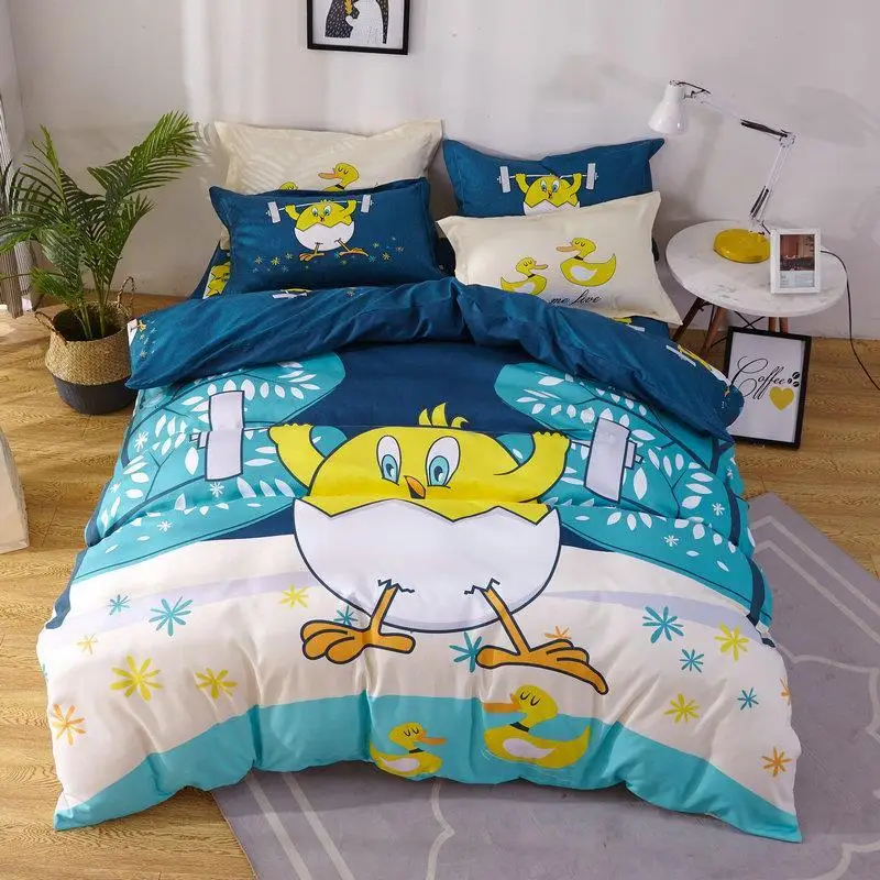 Lit Luxe Y Conjuntos Infantil Fundas Nordicas Individual Colcha Casal Roupa Bed Ropa De Cama Cotton Sheet And Quilt Bedding Set | Дом и сад