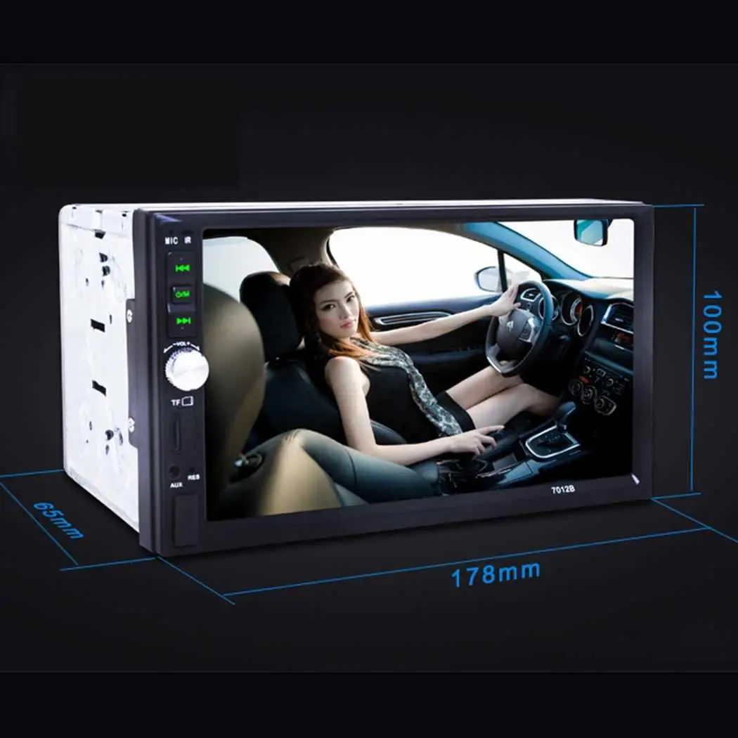 7 дюймовый 2 Дин Радио Стерео MP5 плеер Сенсорный экран TF USB FM Bluetooth DVD видео