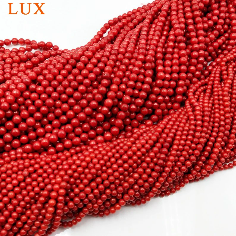 

12mm Red Bamboo Coral Beads 15.5" Inch Strand AAA Round Beads Deep Red Coral Beads Beading Supplies