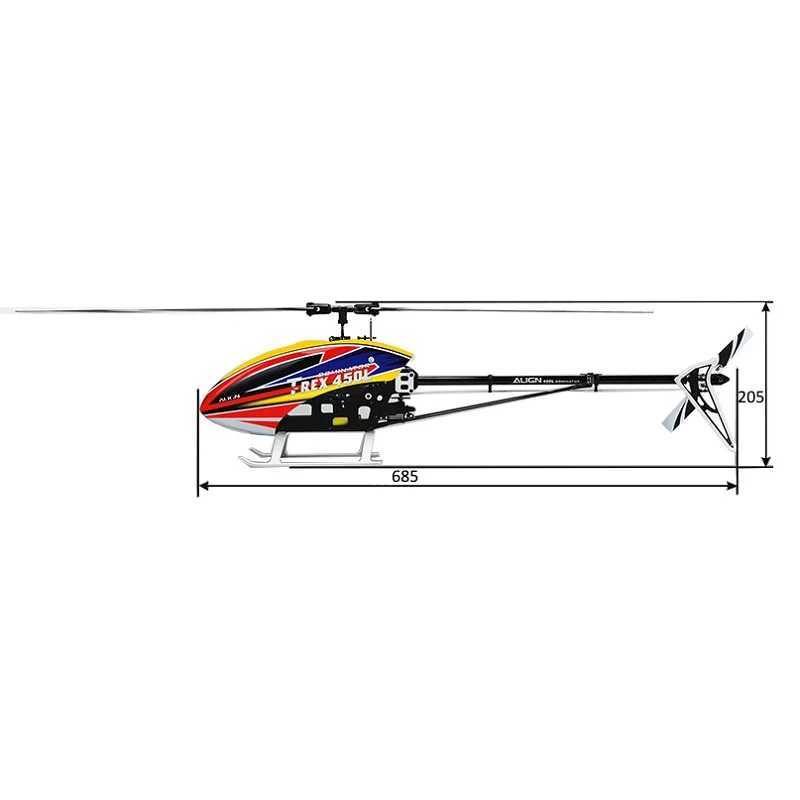 Выровнять A10 450LP DS450/DS455 начального уровня RC вертолет RH45E32XW Dominator супер комбо для