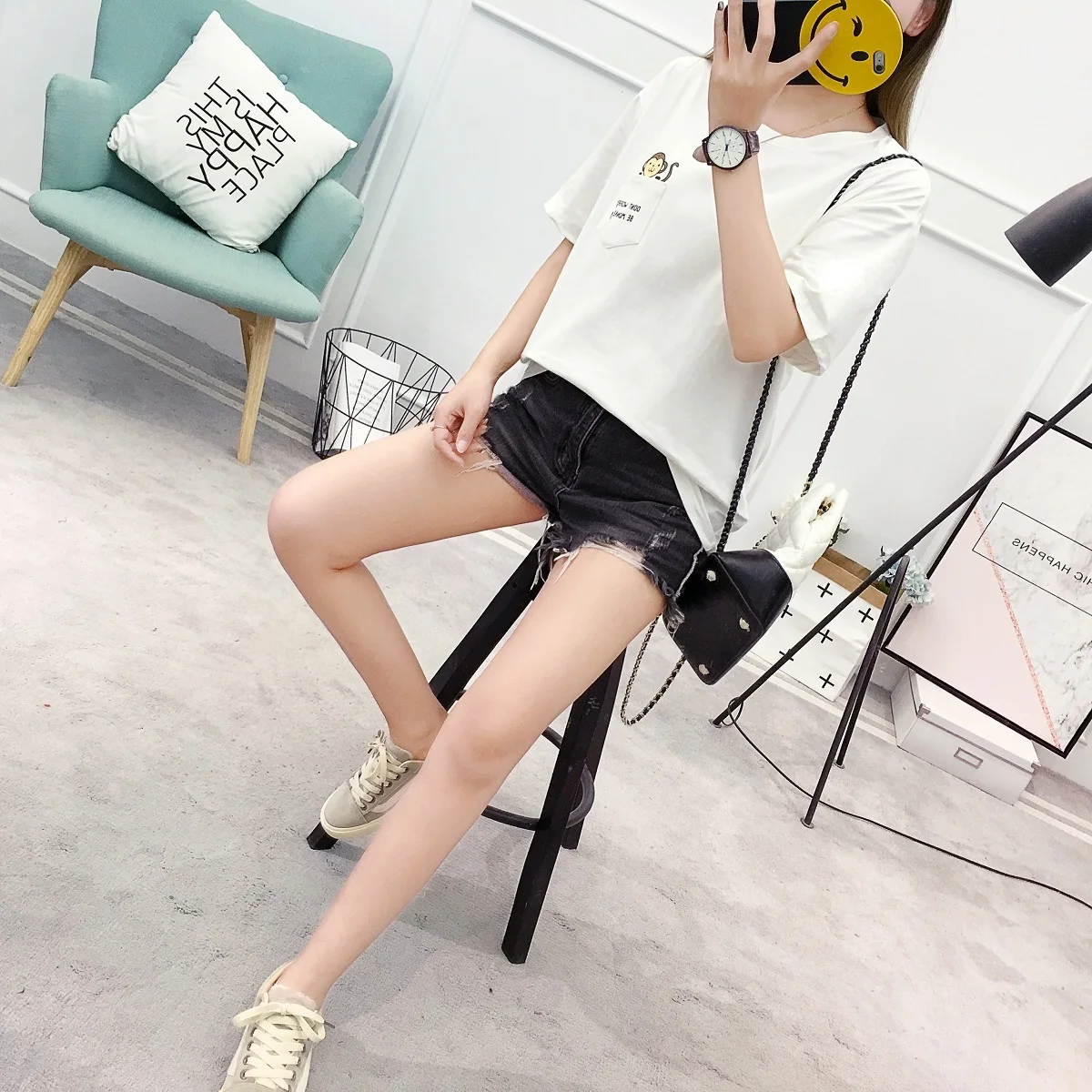 

2019 Women Fashion Summer Print Short Sleeve T-shirt New Loose T-shirts Clothes Tshirt Harajuku Cute Sweet Plus Size Tops Tees