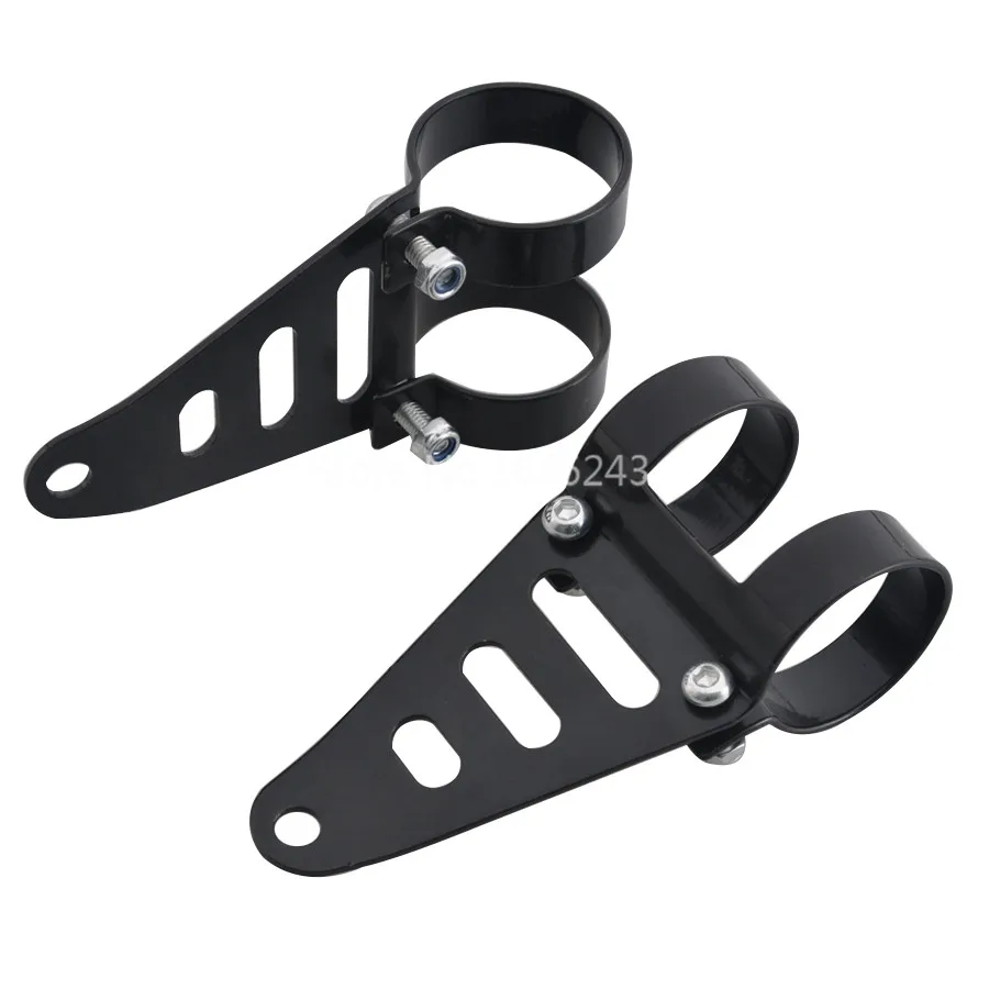 Пара металлический черный 41 43 мм вилка трубка мотоцикла светодиодный кронштейн