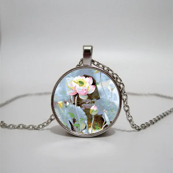 

Van Gogh apricot glass necklace for men and women jewelry pendant DIY custom-made handmade photos of beautiful paintings