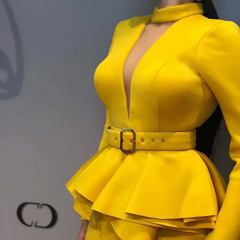 Женское платье Осеннее сексуальное v образный вырез длинный рукав до середины