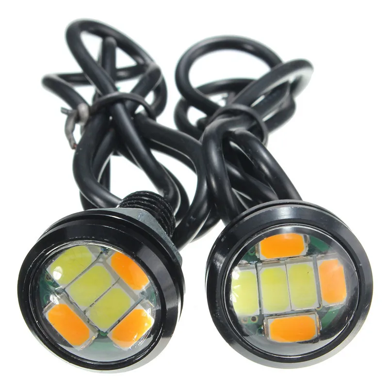 2 шт. 5730 авто LED Hawk Eye DRL дневные фары боковые поворотники ночные огни для вождения